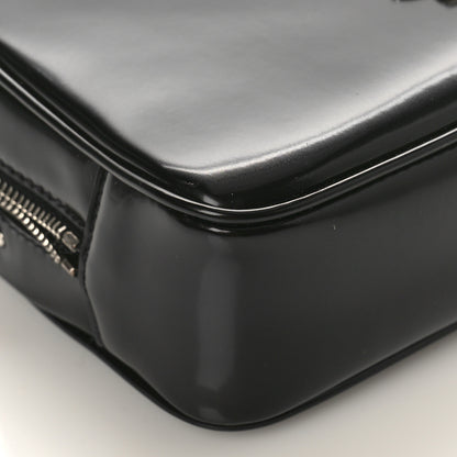 Saint Laurent Shiny Calfskin Monogram Mini Lou Camera Bag Black 7 of 8