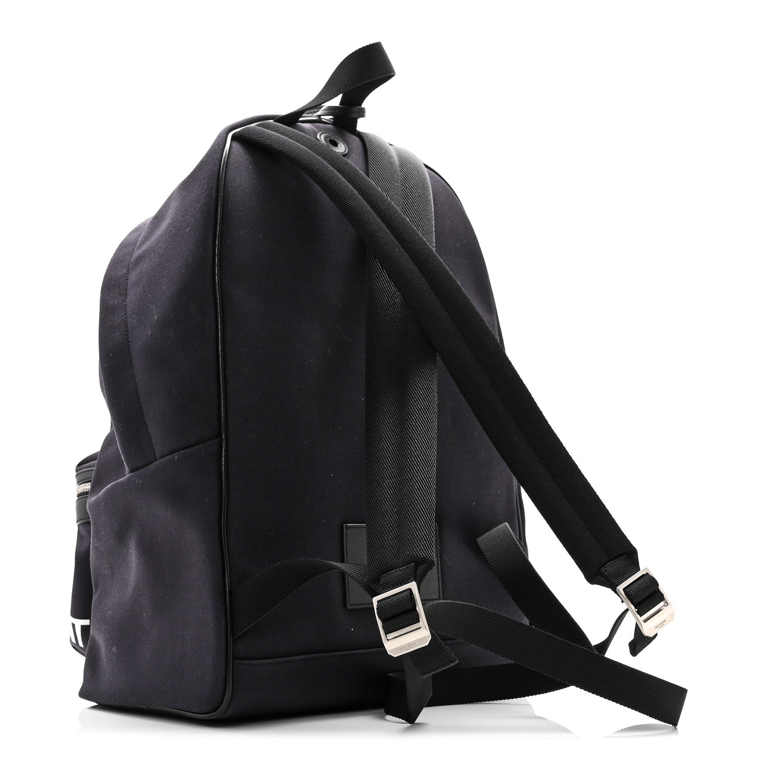 Saint Laurent Canvas Logo City Backpack Navy 3 of 9