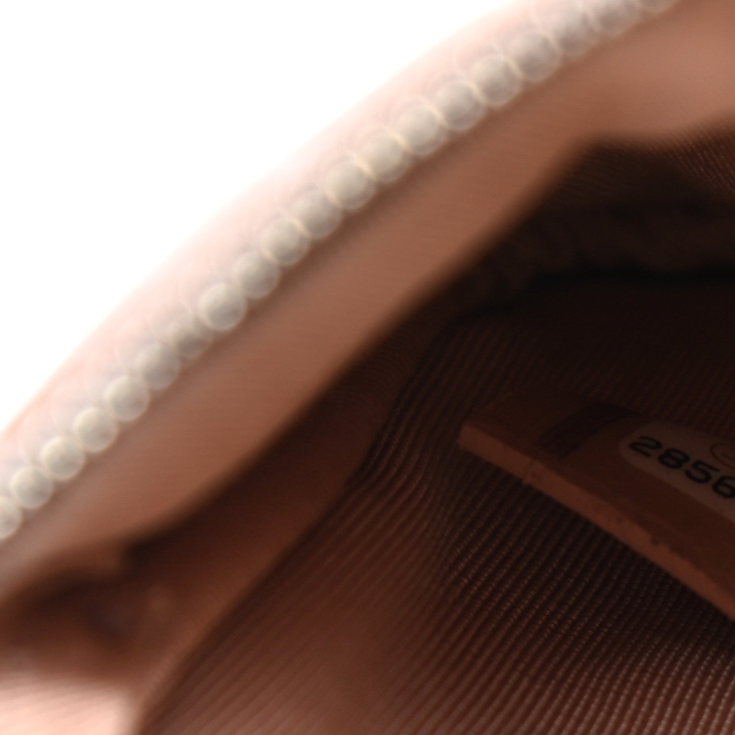 Chanel Goatskin Camellia Embossed Cosmetic Pouch Light Pink 7 of 8