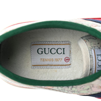 Gucci X LIBERTY OF LONDON Canvas Web Tracy Print Womens 1977 Tennis Sneakers 38.5 Mint Peach Mystic White 7 of 8