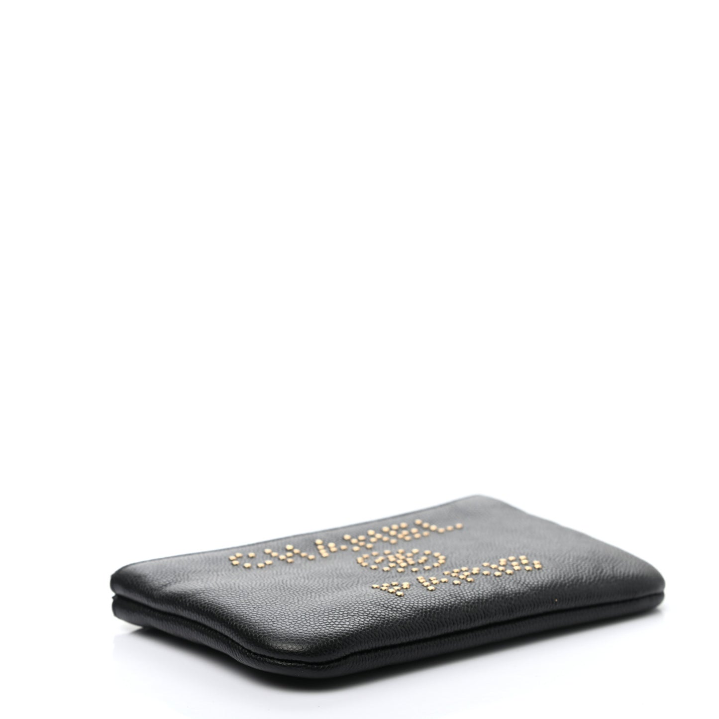 Caviar Studded Deauville Cosmetic Pouch Black