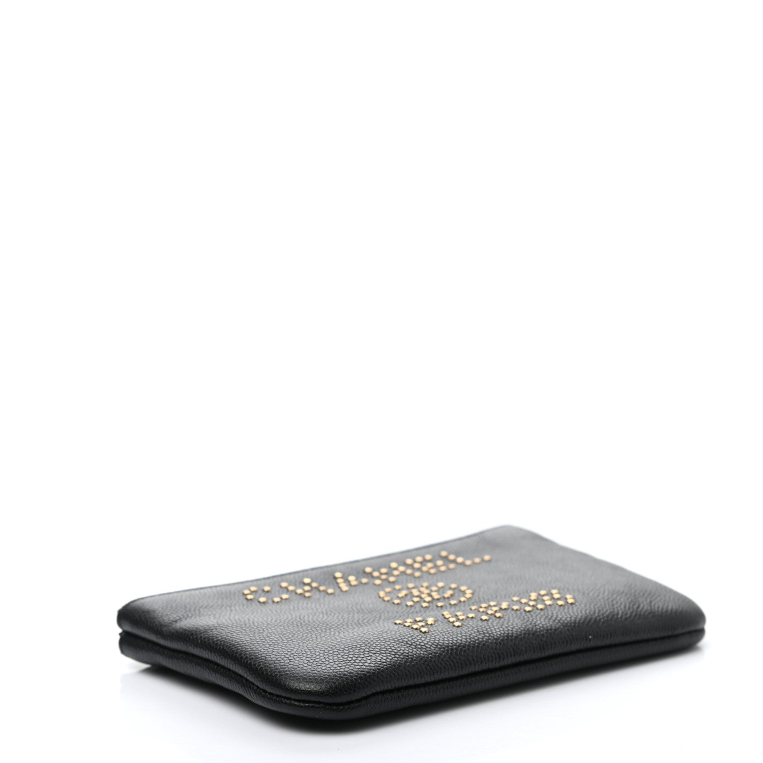Chanel Caviar Studded Deauville Cosmetic Pouch Black 7 of 14