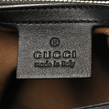Gucci GG Supreme Monogram Calfskin Small Padlock Top Handle Bag Beige Black Cuir 6 of 15