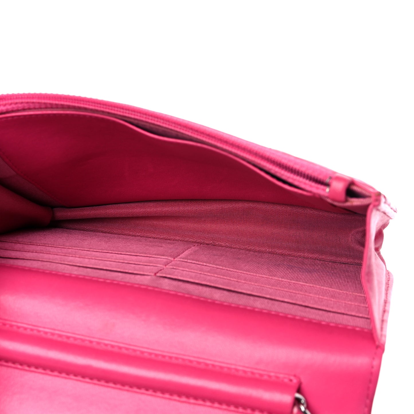 Lambskin Quilted Wallet on Chain WOC Pink
