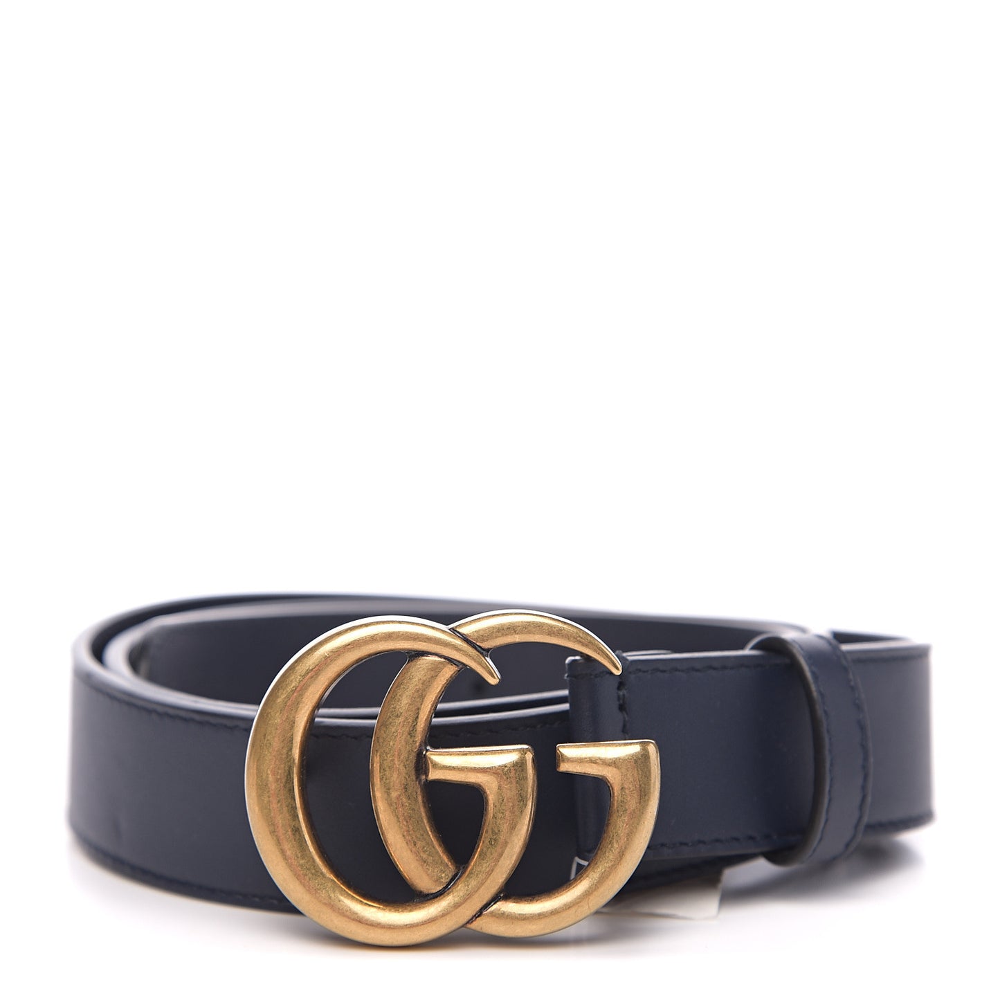 Moon Calfskin Double G 30mm Belt 95 38 Blue