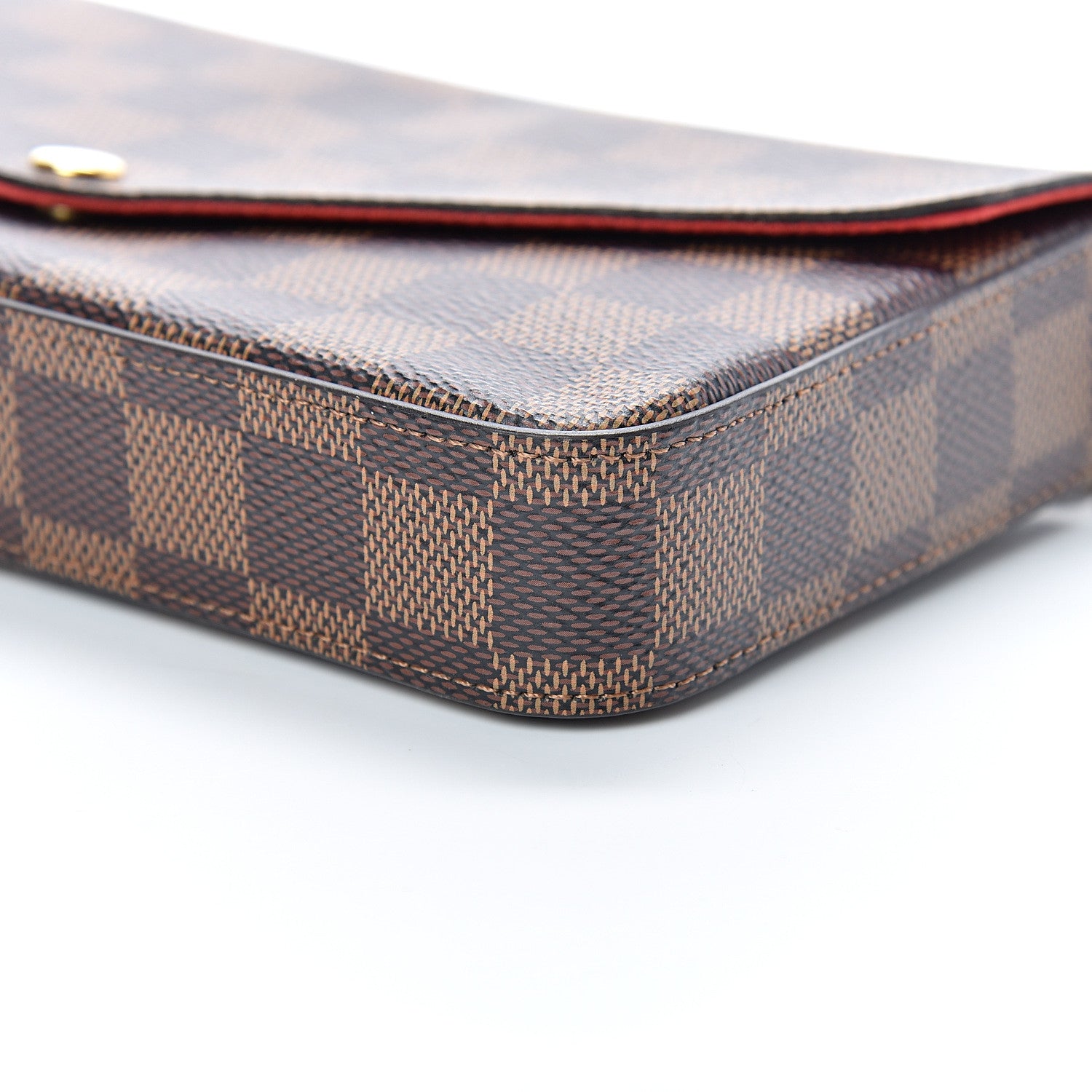 Louis Vuitton Damier Ebene Pochette Felicie Chain Wallet 11 of 12