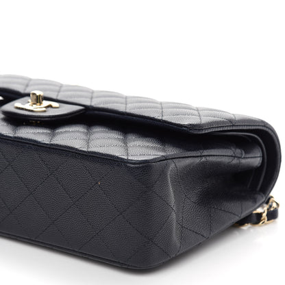 Chanel Caviar Quilted Medium Double Flap Navy 15 of 17