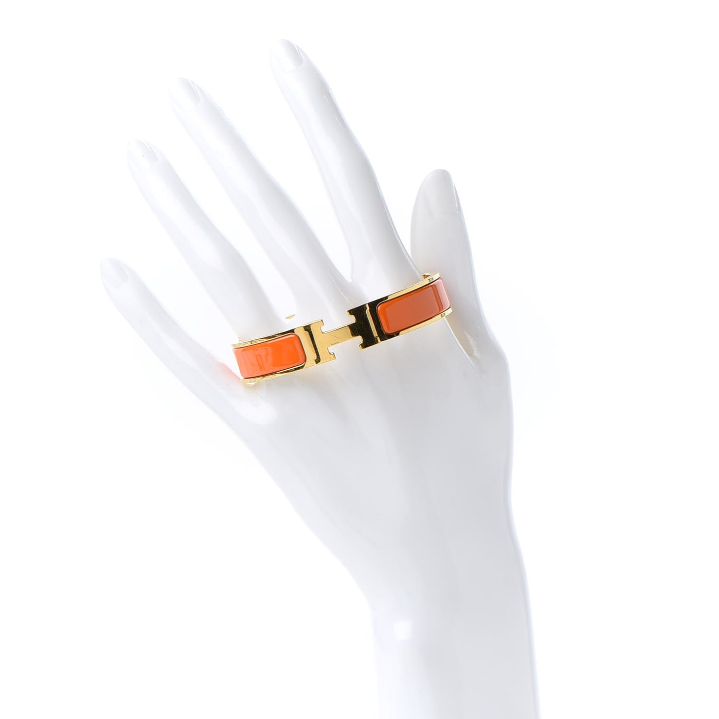 Enamel Narrow Clic Clac H Bracelet PM Orange