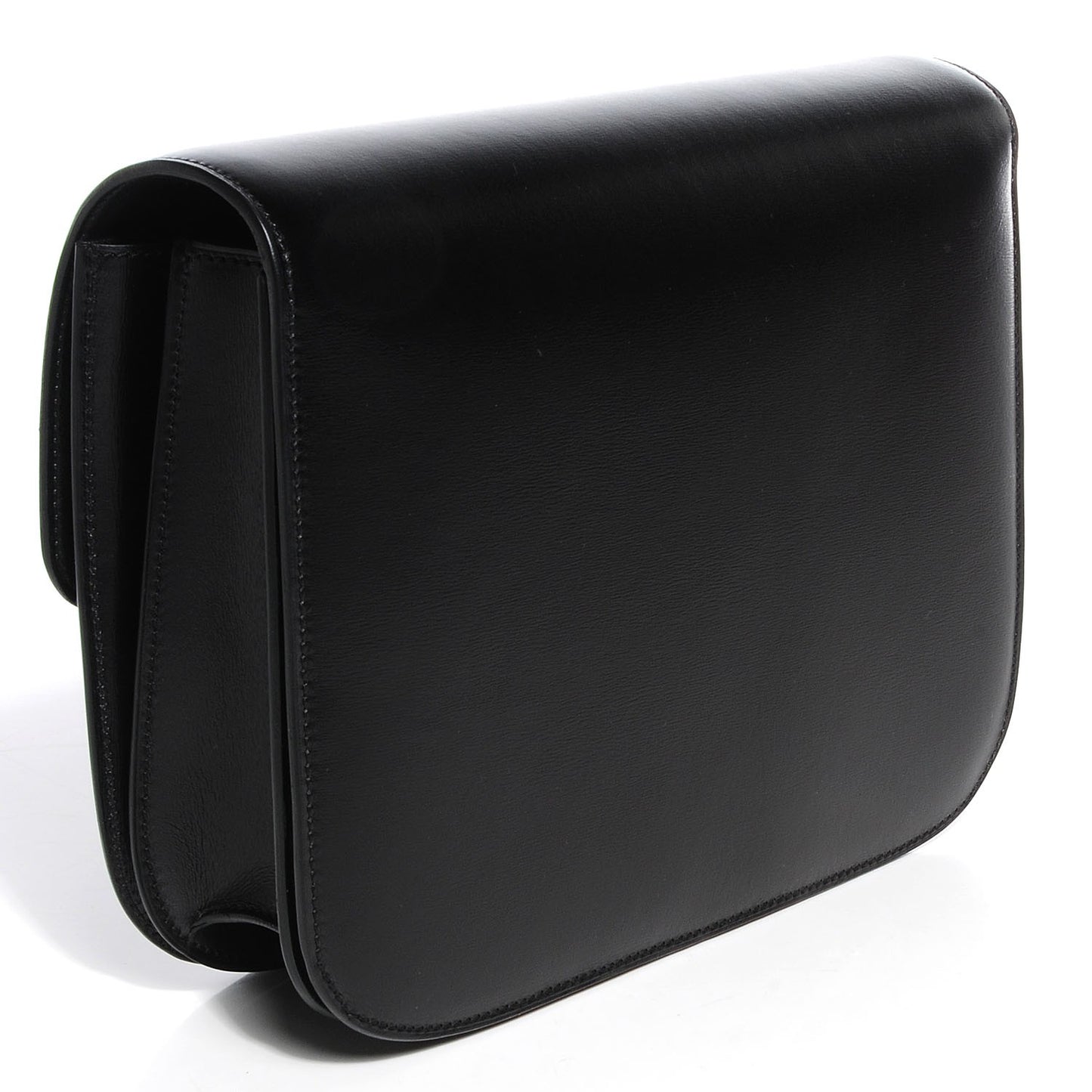 Box Calfskin Medium Classic Box Flap Bag Black