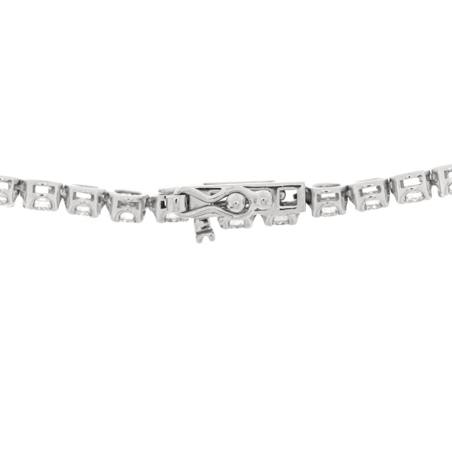 14K White Gold Diamond 4.96ctw Tennis Necklace