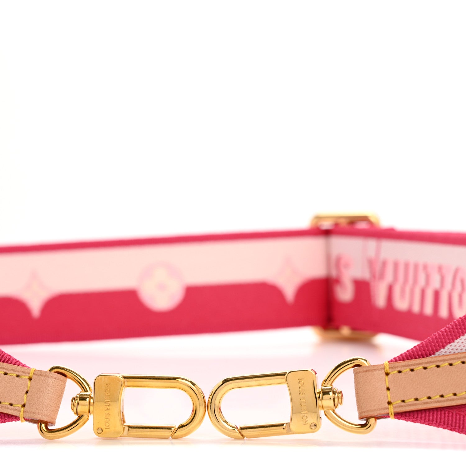 Louis Vuitton Jacquard Neverfull BB Shoulder Strap Pink Peony 5 of 10