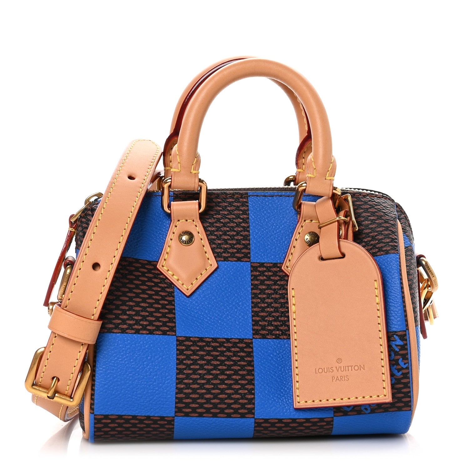 Louis Vuitton Damier Pop Speedy Bandouliere 18 Blue 1 of 9