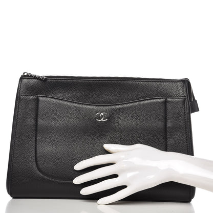 Chanel Grained Calfskin Large Neo Executive Cosmetic Case Black 2 of 8