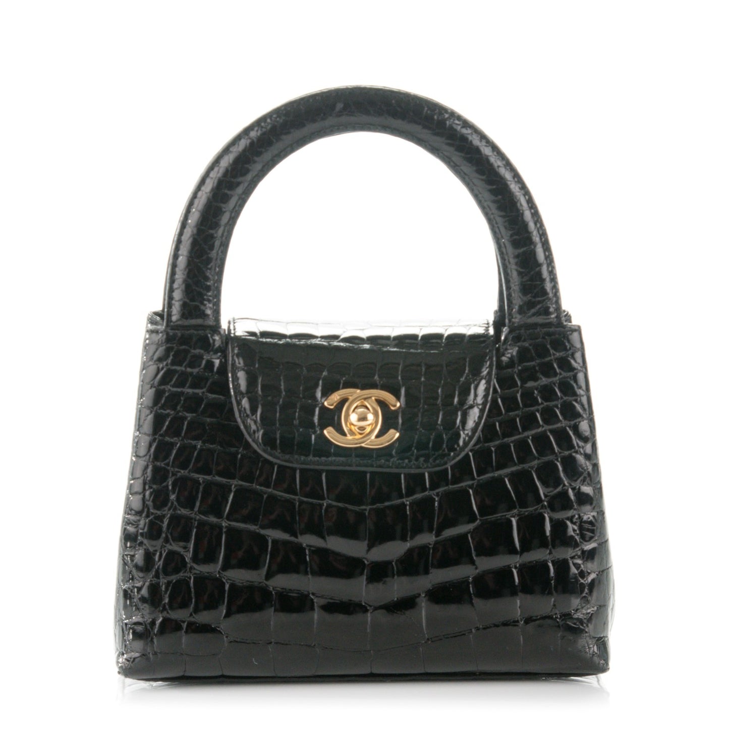 Alligator Evening Bag Black