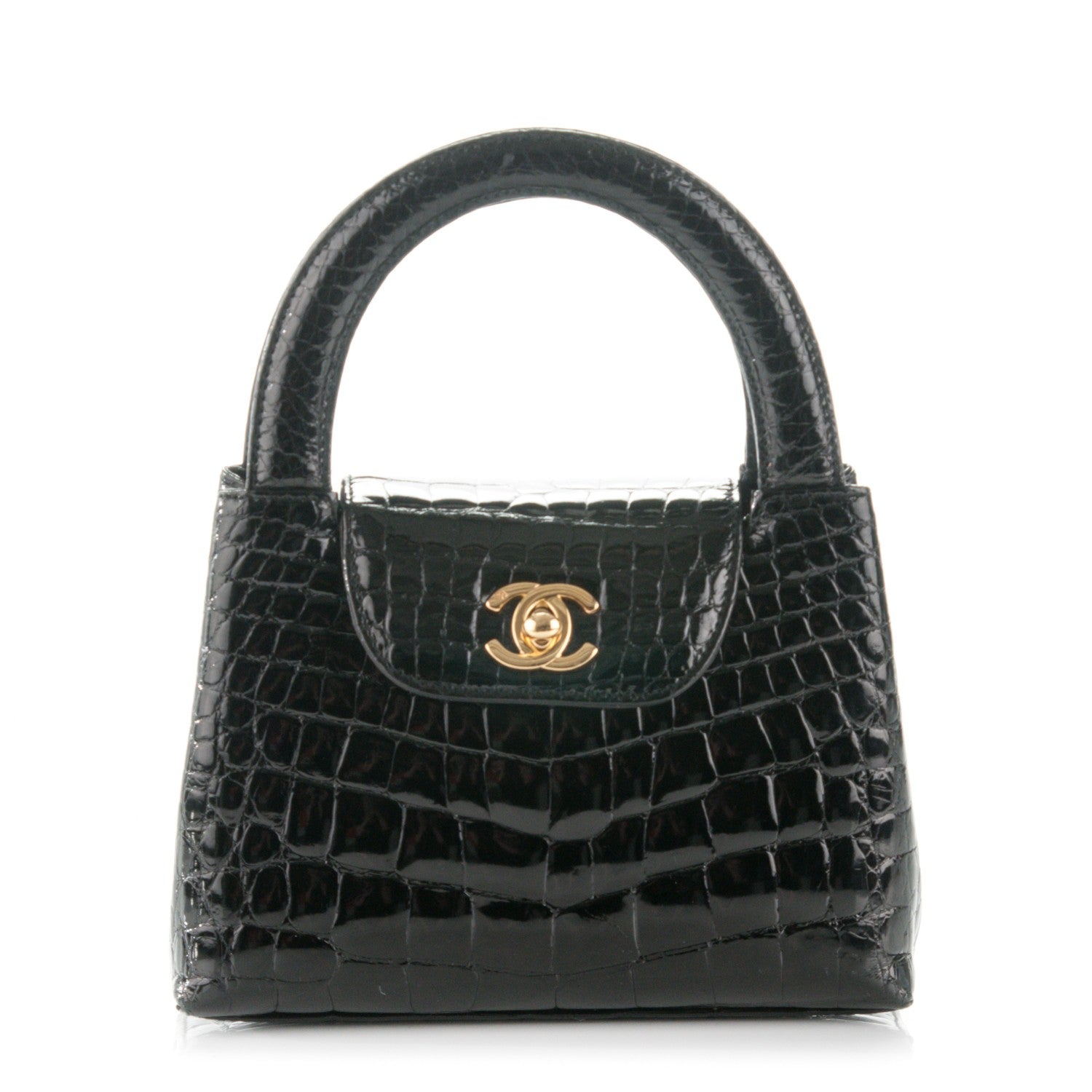 Chanel Alligator Evening Bag Black 1 of 8