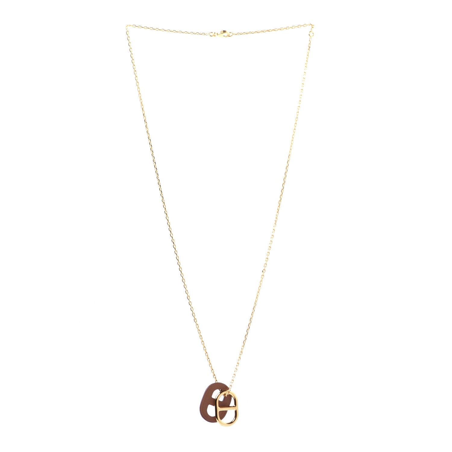 Hermes Swift O'Maillon Pendant Necklace Gold 3 of 8