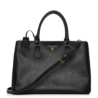 Prada Saffiano Medium Galleria Double Zip Tote Black 1 of 9