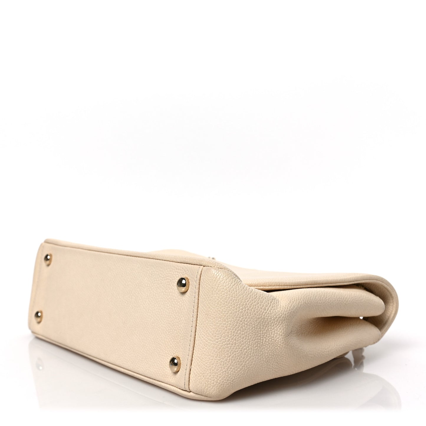 Caviar Quilted Small Flap Ivory
