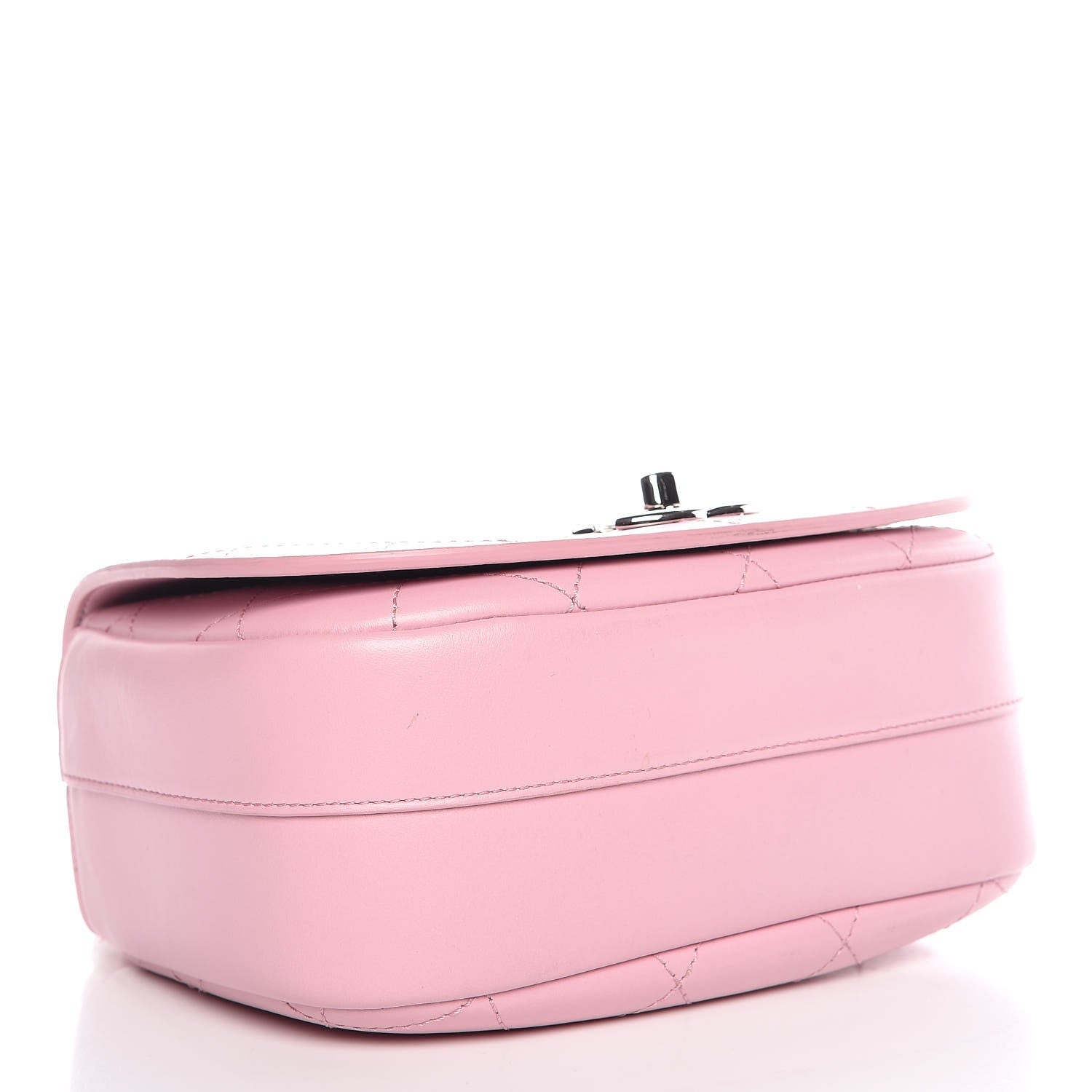 Chanel Calfskin Stitched Ring My Bag Flap Crossbody Pink 4 of 8