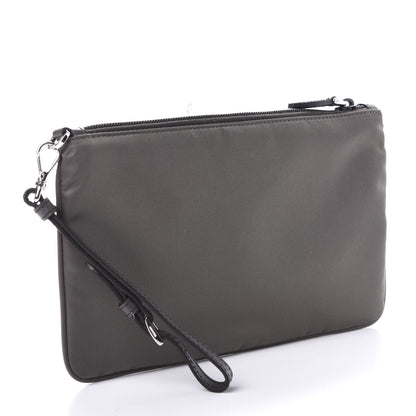 Prada Tessuto Nylon Saffiano Wristlet Grey 4 of 8