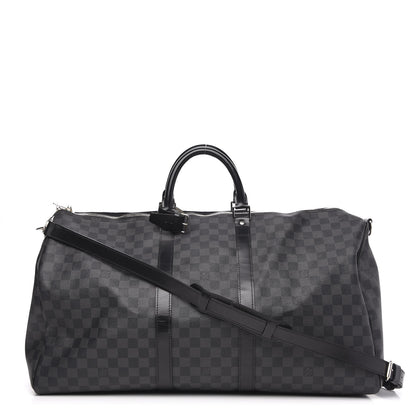 Louis Vuitton Damier Graphite Keepall Bandouliere 55 1 of 15