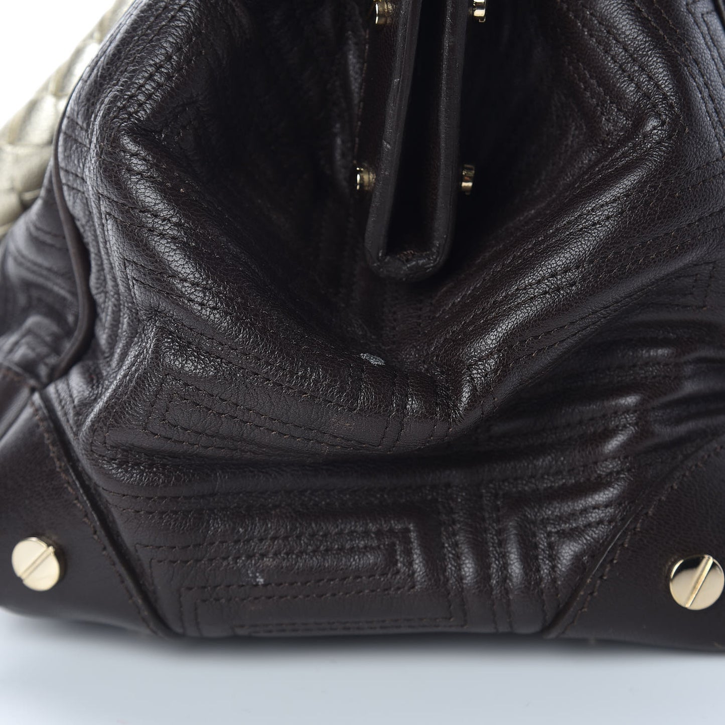 Lambskin Couture Snap Out Of It Bag Brown Gold