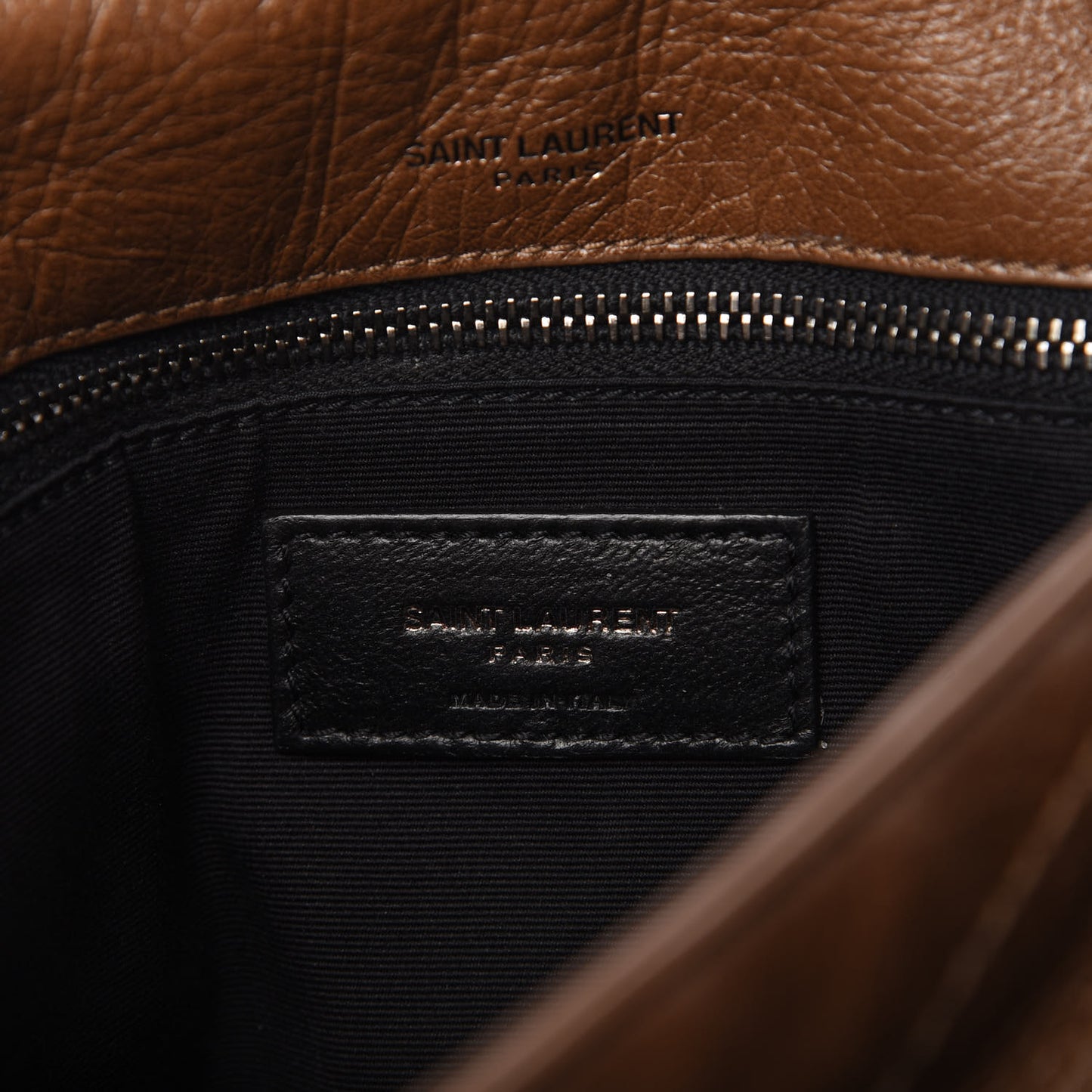 Crinkled Calfskin Matelasse Monogram Medium Niki Chain Satchel Caramel