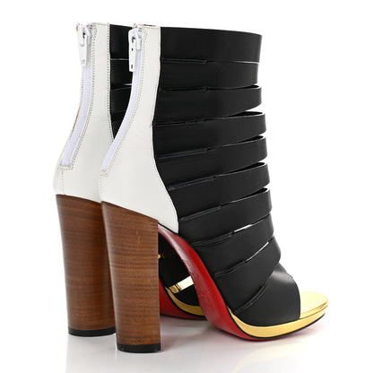 Christian Louboutin Calfskin Decoupata 120 Sandals 35.5 Black White 4 of 8
