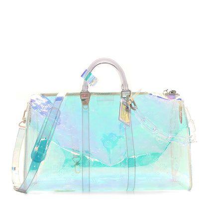 Louis Vuitton PVC Monogram Keepall Bandouliere 50 Iridescent Prism 1 of 10