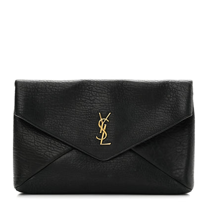 Saint Laurent Grained Lambskin Cassandre Envelope Pouch Black 1 of 8