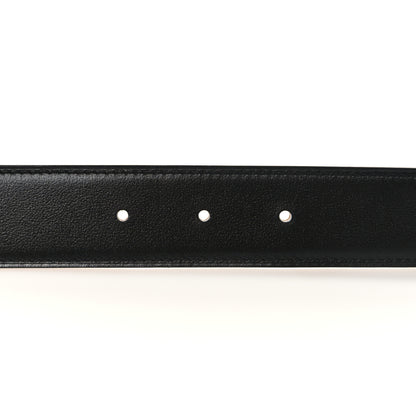 Hermes Box 135 Togo 32mm Au Carre H Belt 85 Black Gold 5 of 6
