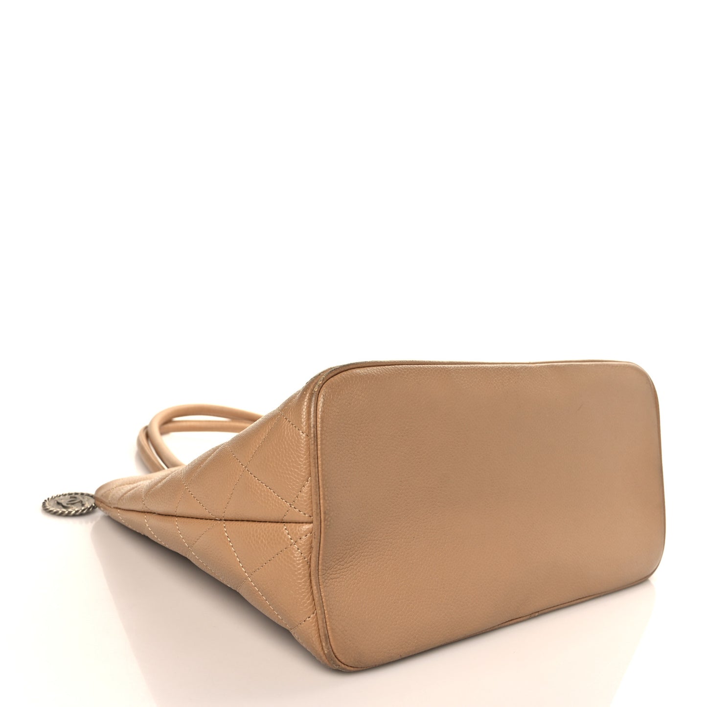 Caviar Quilted Medallion Tote Beige
