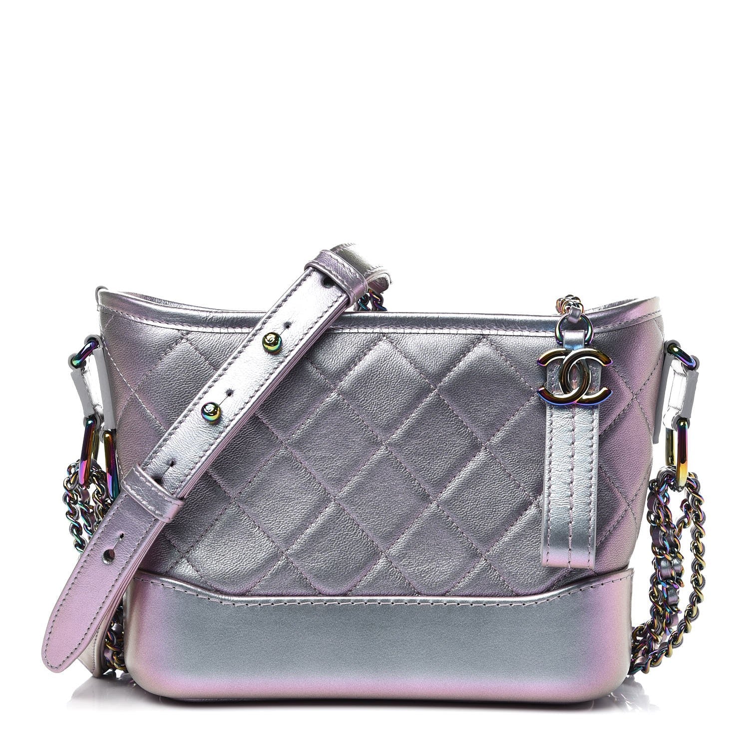 Chanel Iridescent Lambskin Calfskin Quilted Small Gabrielle Hobo Light Purple 1 of 11