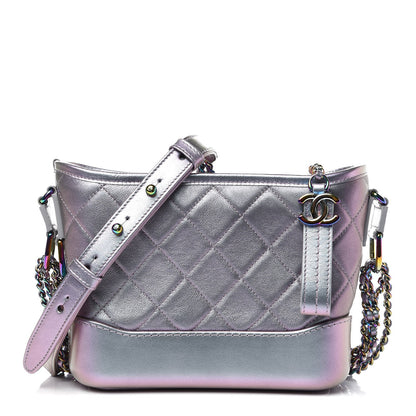 Chanel Iridescent Lambskin Calfskin Quilted Small Gabrielle Hobo Light Purple 1 of 11