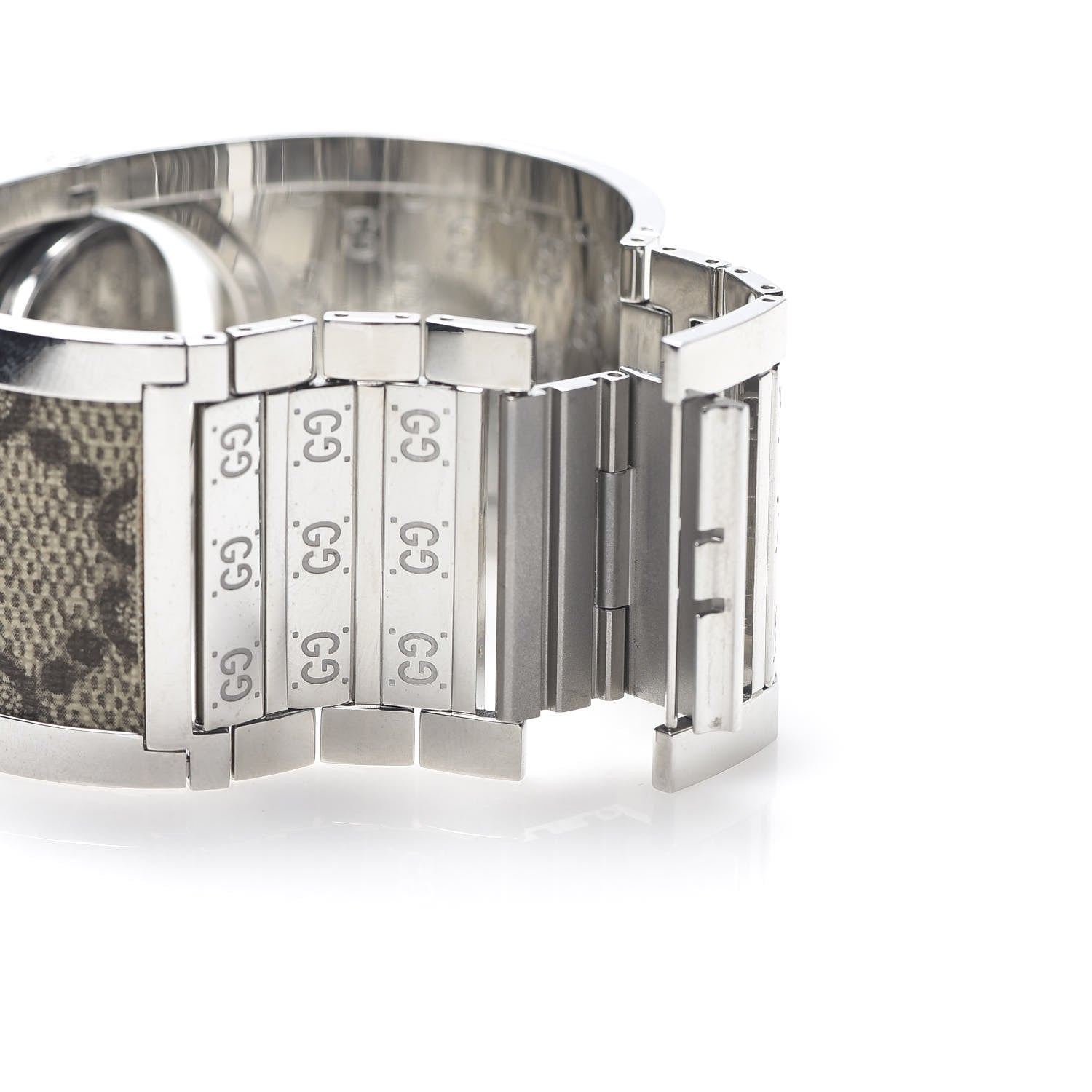 Gucci Stainless Steel Canvas Mother of Pearl 33mm Twirl Monogram Quartz Watch 7 of 8