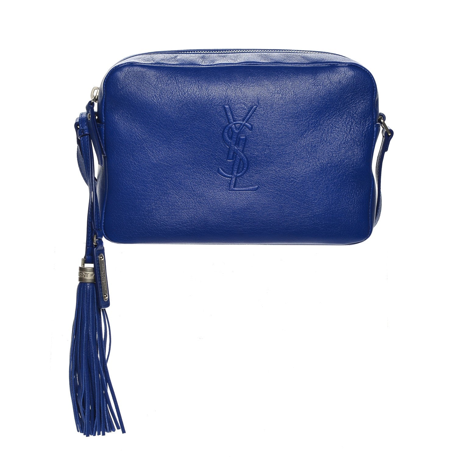 Saint Laurent Lambskin Monogram Small Lou Camera Bag Royal Blue 1 of 7