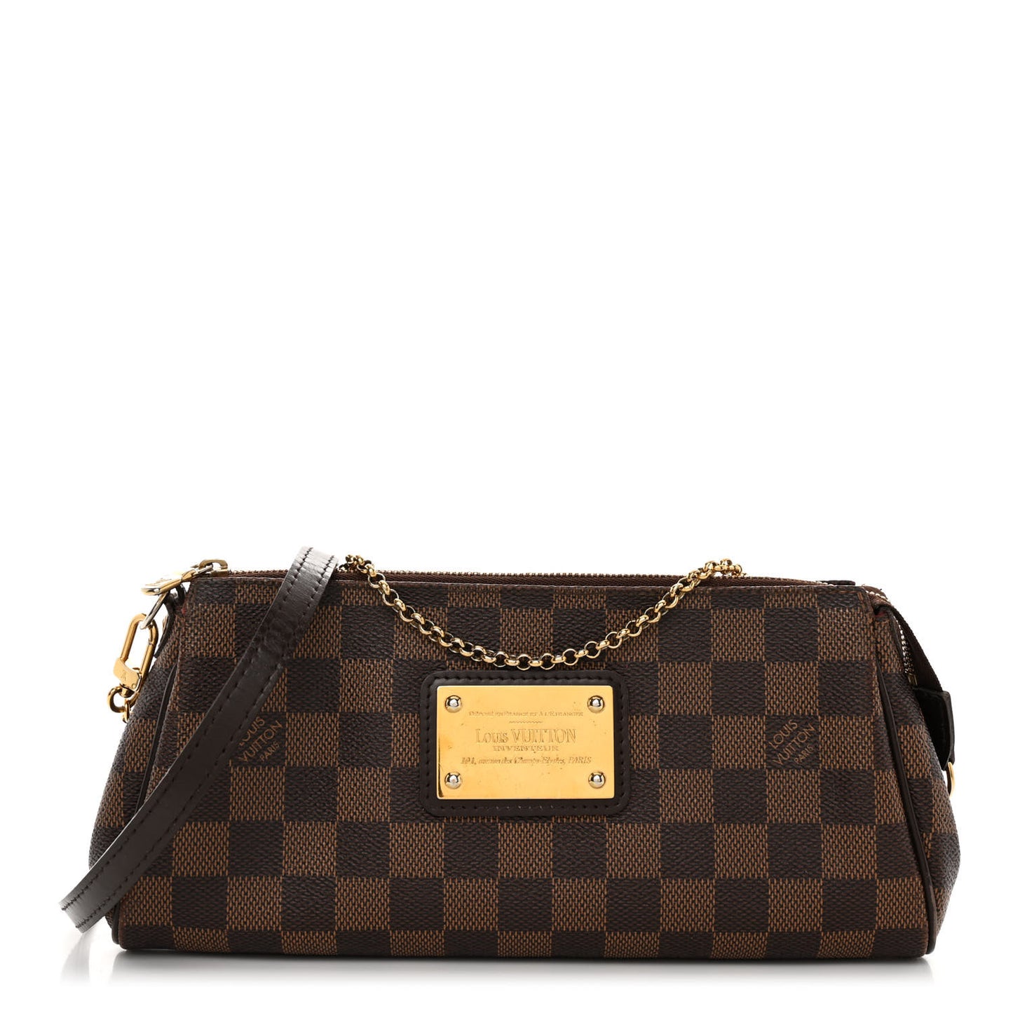 LOUIS VUITTON Damier Ebene Eva Clutch