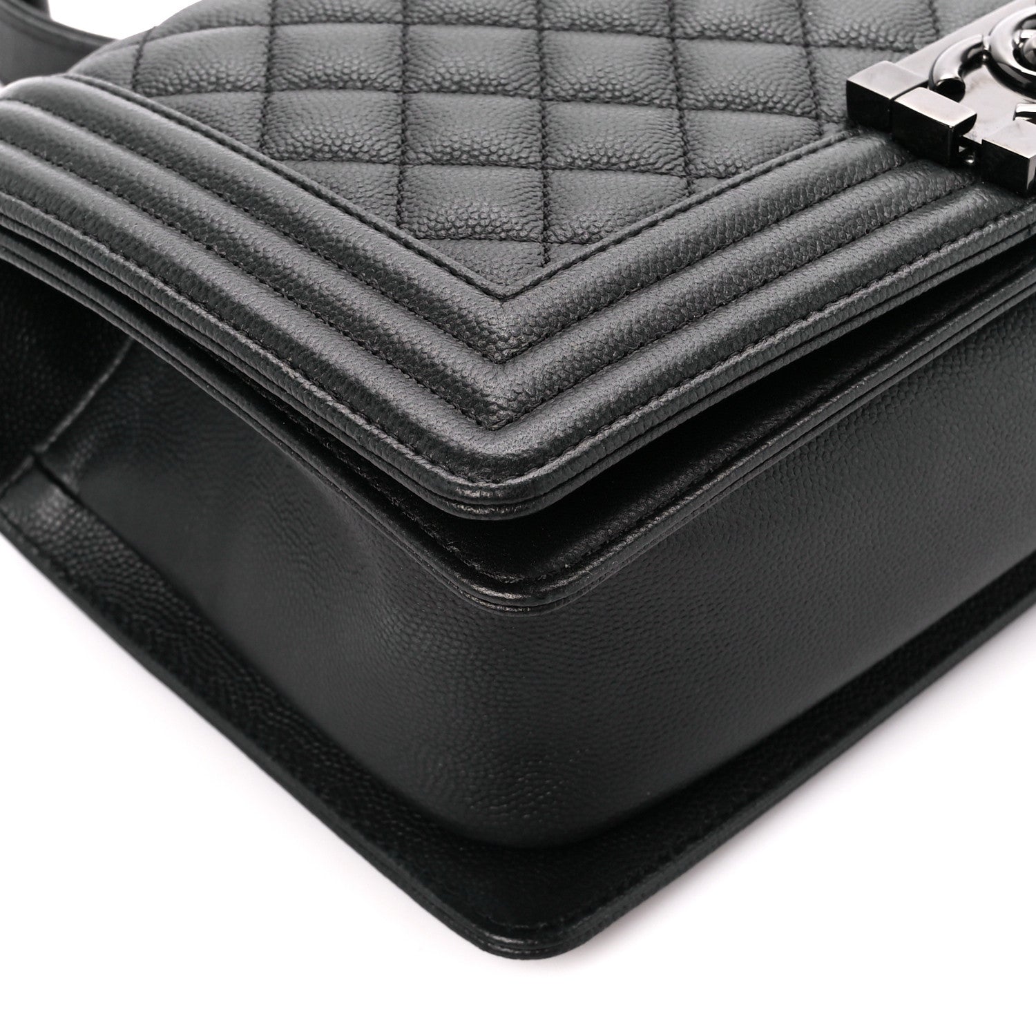 Chanel Caviar Quilted Medium Boy Flap So Black 9 of 12