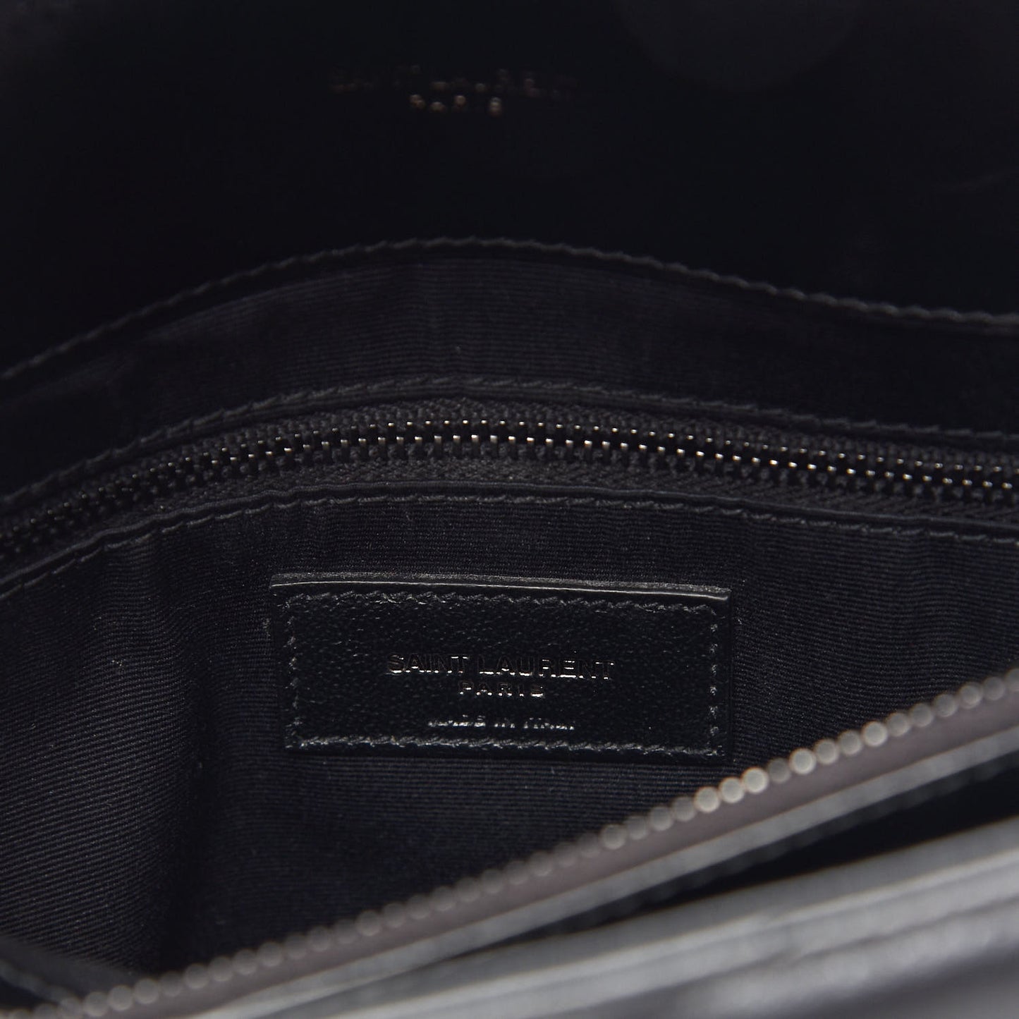 Calfskin Y Quilted Monogram Medium Loulou Chain Satchel Black