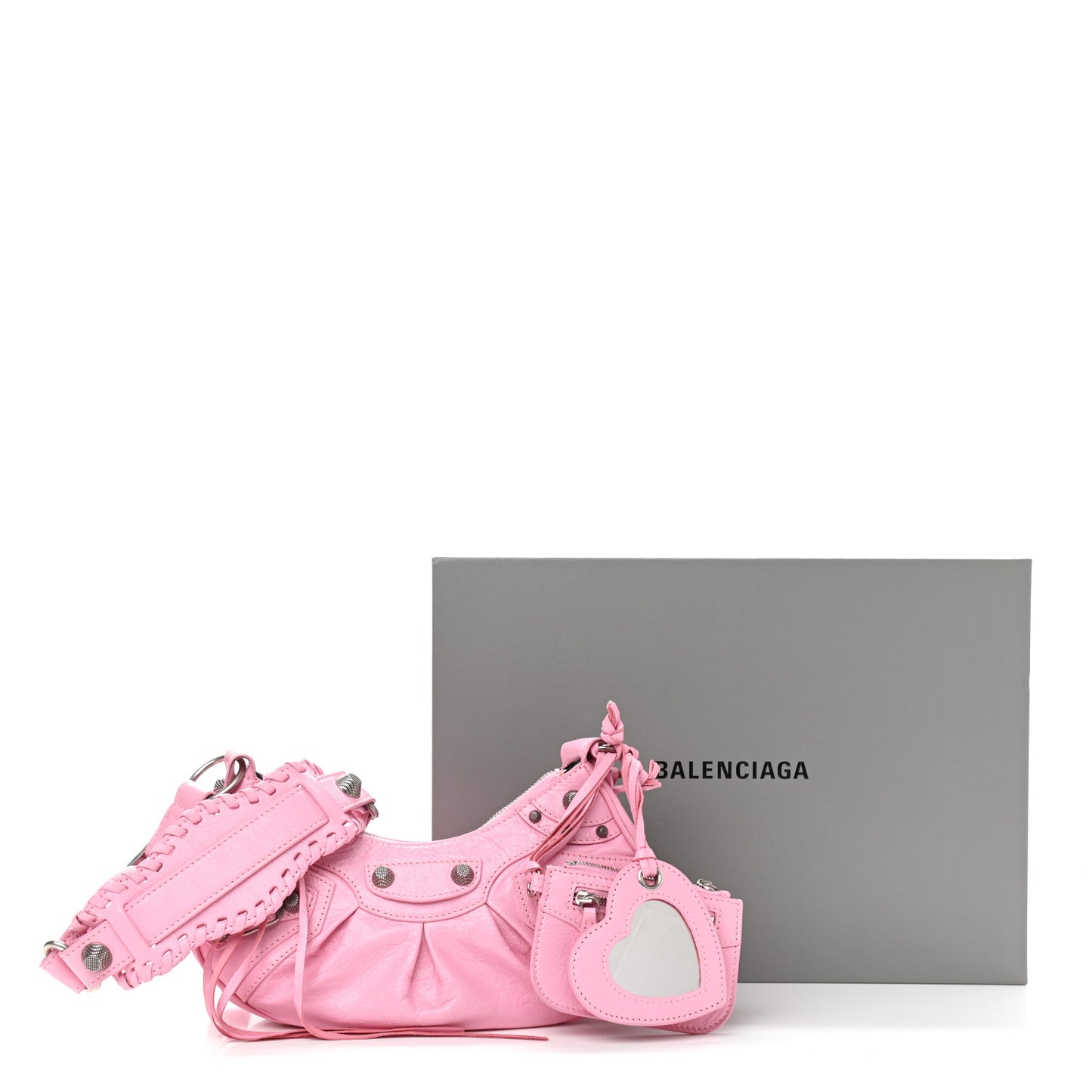 Agneau Arena Le Cagole Shoulder Bag XS Candy Pink