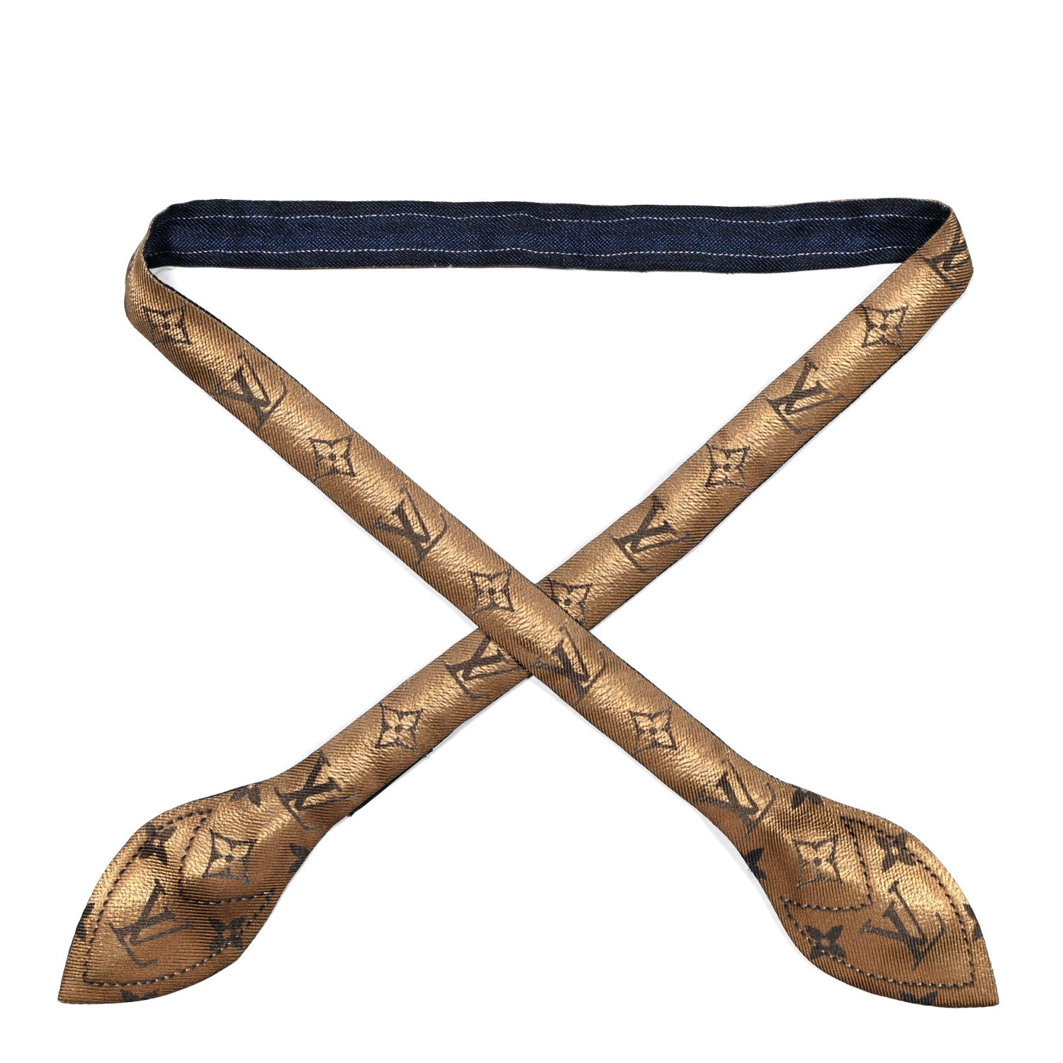Louis Vuitton Silk Monogram Vuittamins Bandeau 3D Navy 1 of 5