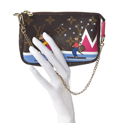 Louis Vuitton Monogram 2018 Christmas Animation Mini Bears Pochette Accessories 2 of 8