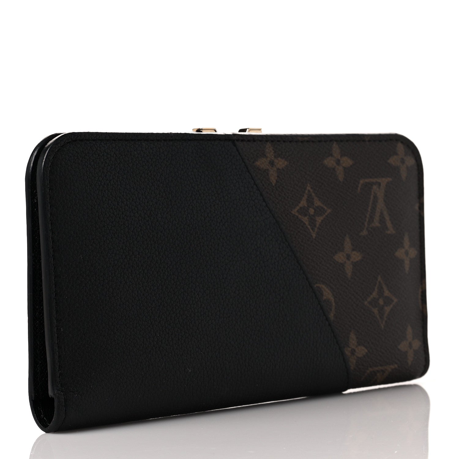Louis Vuitton Monogram Calfskin Kimono Wallet Black 3 of 10