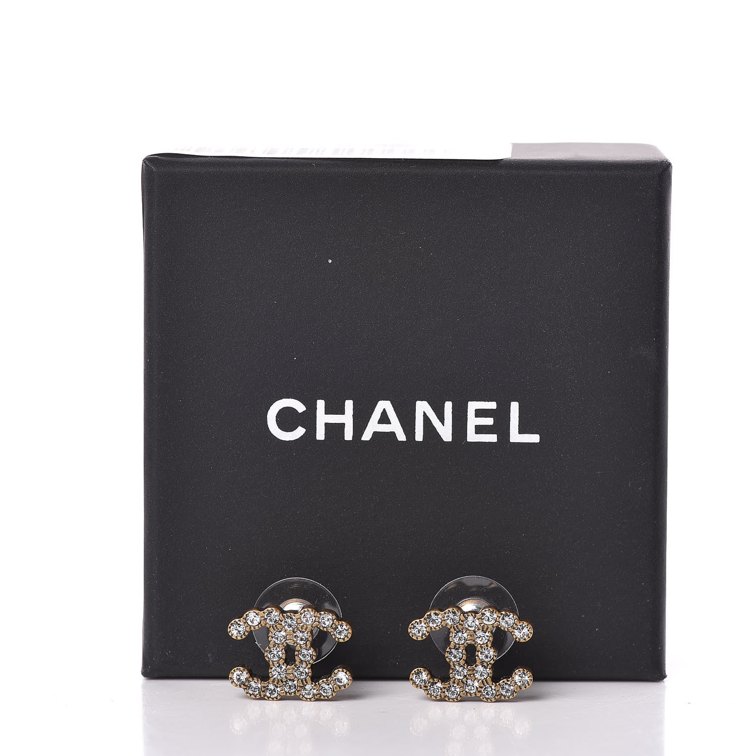 Chanel Crystal City Of Lights CC Earrings Gold 5 of 5