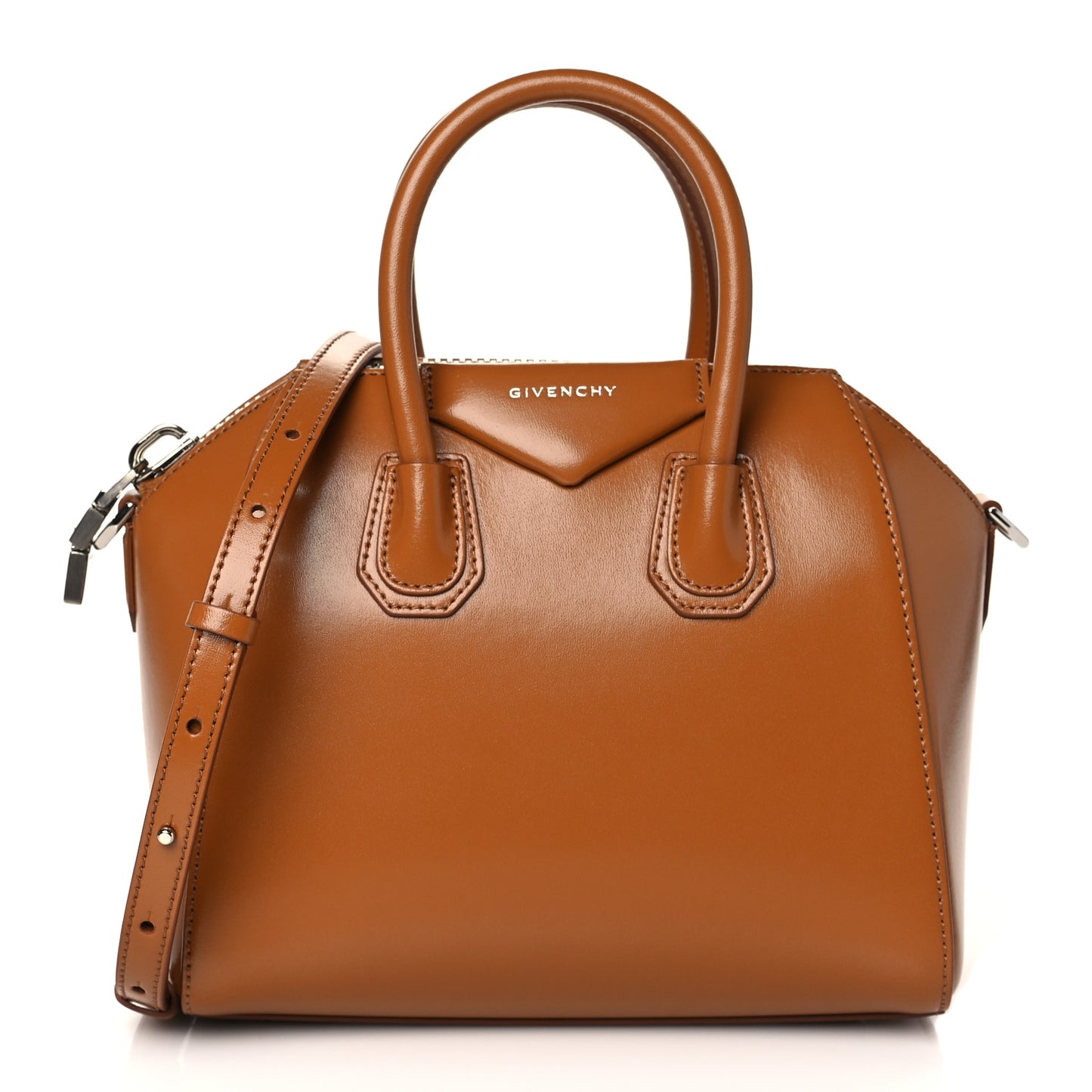 Box Calfskin Mini Antigona Camel