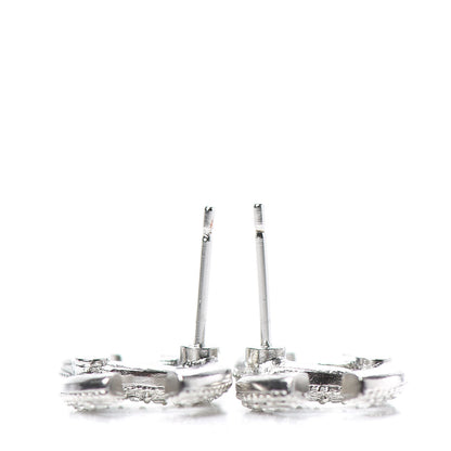 Chanel Crystal CC Earrings Silver 3 of 5