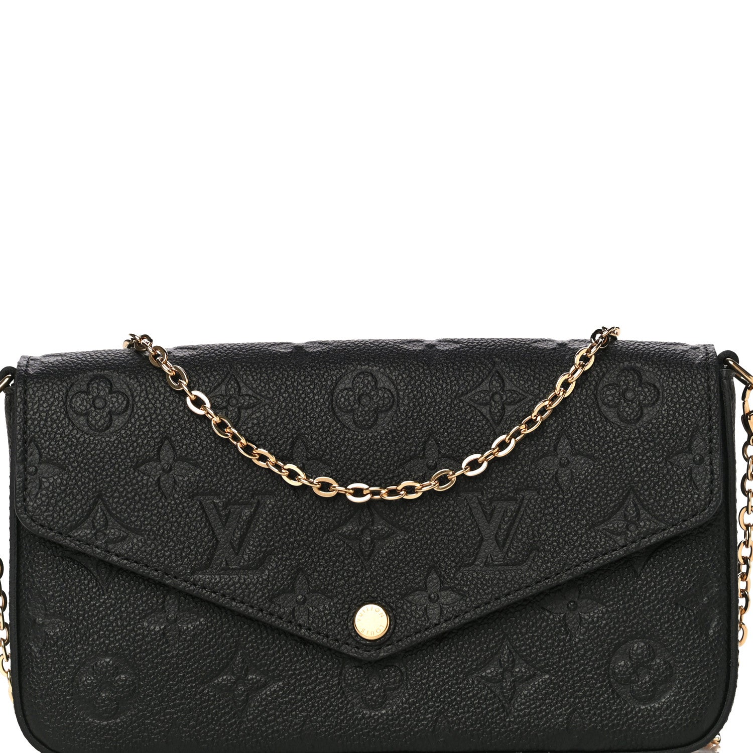 Louis Vuitton Empreinte Pochette Felicie Chain Wallet Black 9 of 12
