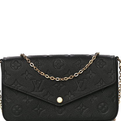 Louis Vuitton Empreinte Pochette Felicie Chain Wallet Black 9 of 12