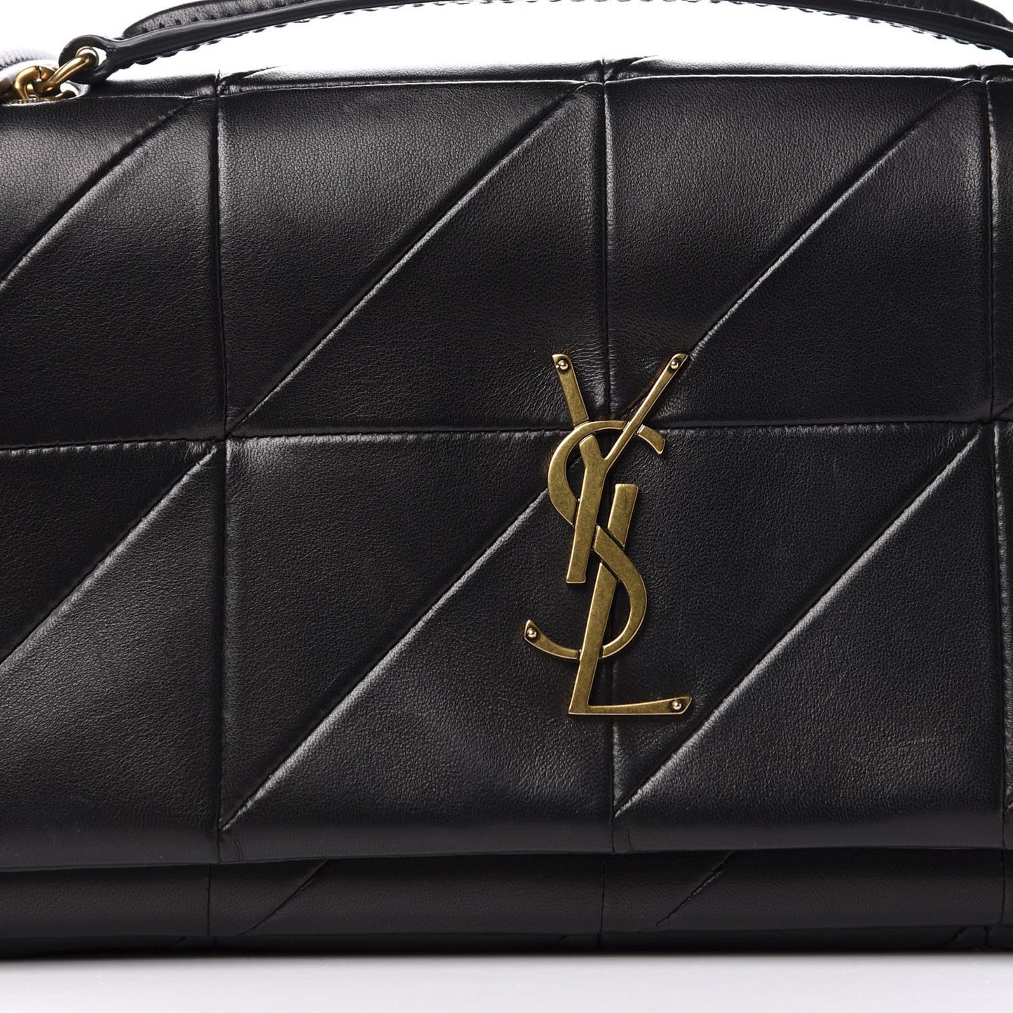 Lambskin Patchwork Monogram Medium Jamie Black