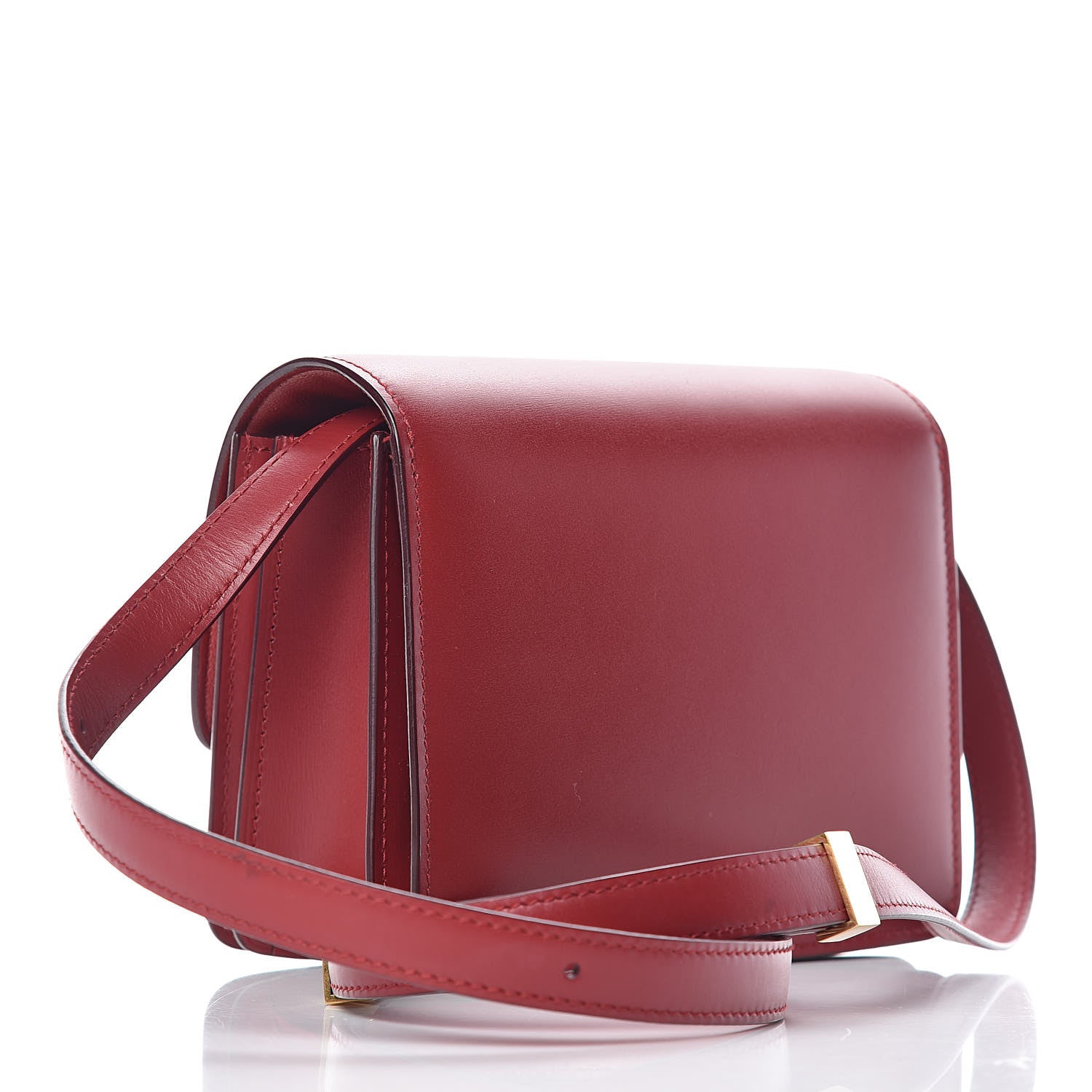 Celine Smooth Calfskin Small Classic Box Flap Bag Red 3 of 10